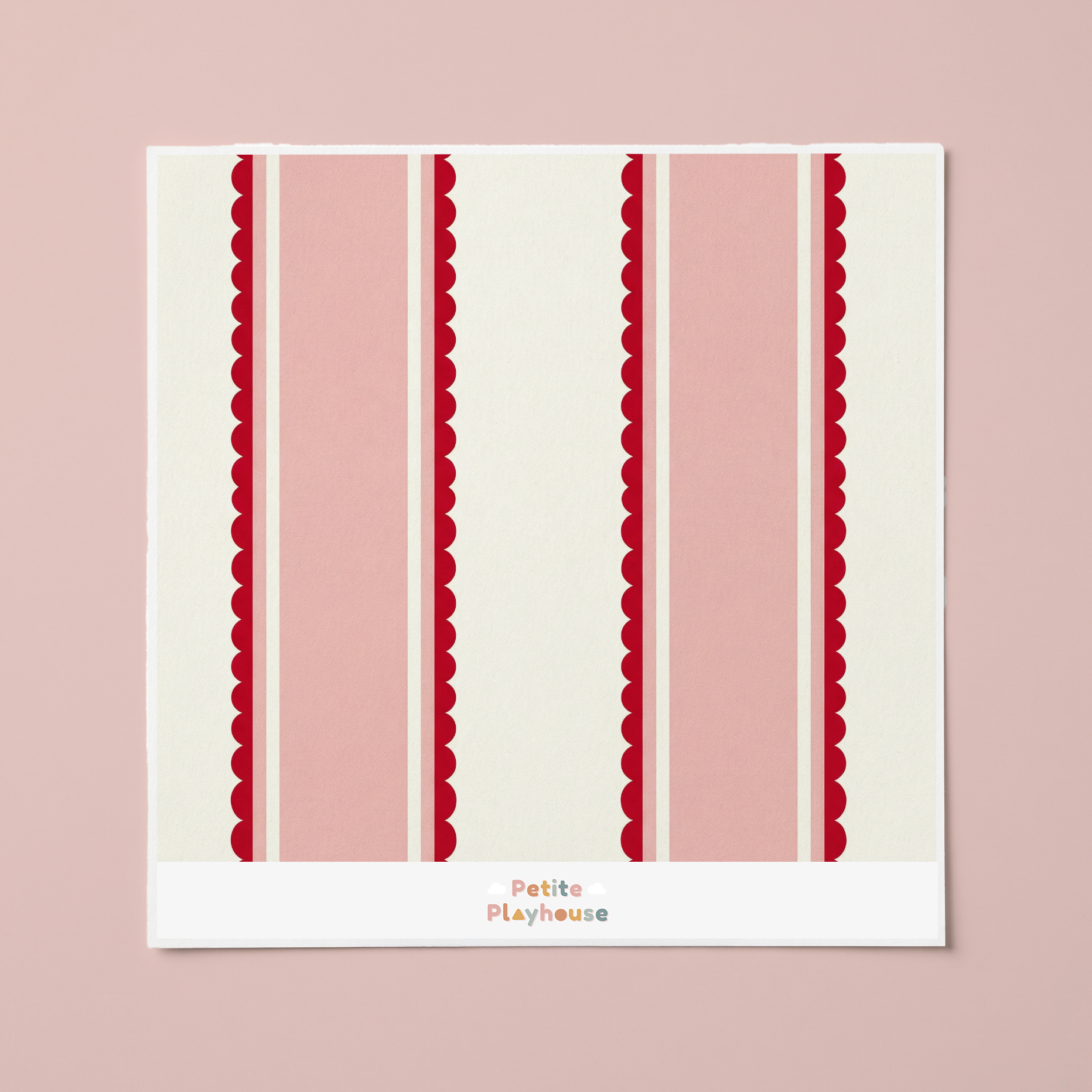 Dopamine Scallop Stripe Wallpaper Sample