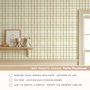 Checkered wallpaper with teddy bears and a shelf in a child-friendly room.
